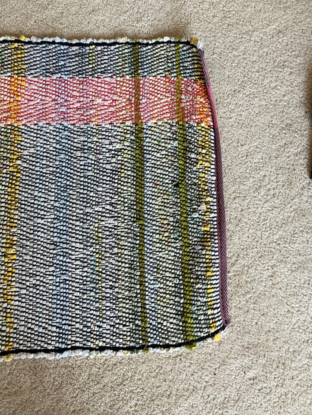 Vintage Superior Quality Rag Rug New NWT Colorful Vintage 38x26